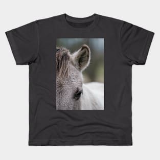 Konik horse portrait Kids T-Shirt